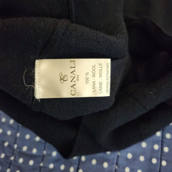 CANALI V-NECK WOOL SWEATER - Picture 4 of 4